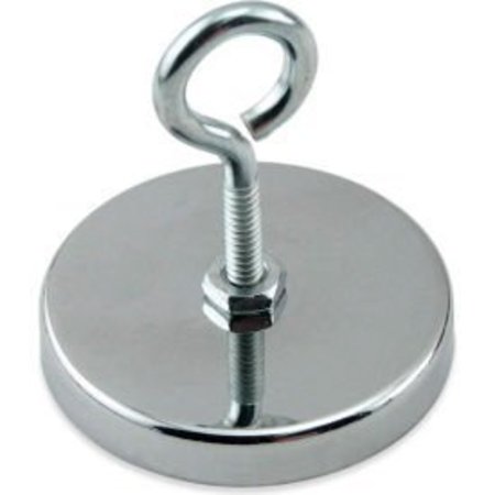 MASTER MAGNETICS Master Magnetics Neodymium Hang-It Magnet RB50EBNEO with Attached Eyebolt 90 Lb. Pull Chrome Plating - Pkg Qty 100 RB50EBNEO
